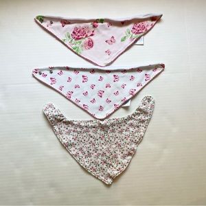 Mixed Brands Bandana Drool Bibs Floral Butterfly Designs